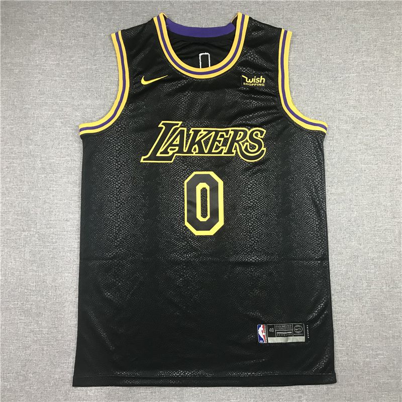 Men Los Angeles Lakers #0 Westbrook Black Game Nike 2021 NBA Jersey